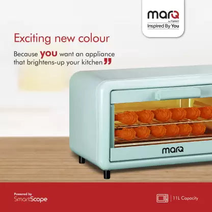MarQ by Flipkart 11-Litre 11AOTMQBU Oven Toaster Grill (OTG) with Bake Tray  (Blue)(OPEN BOX) MarQ by Flipkart 11-Litre 11AOTMQBU Oven Toaster Grill (OTG) with Bake Tray  (Blue)(OPEN BOX)